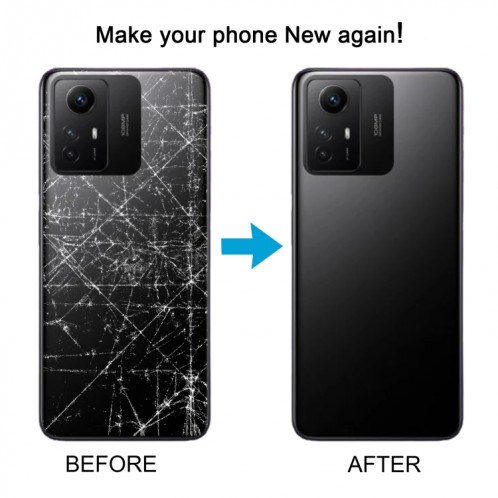 Pour Xiaomi Redmi Note 12S Couvercle arrière de la batterie d'origine (noir) SH61BL204-00