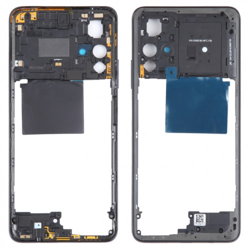 Pour Xiaomi Redmi Note 11S 5G Plaque de lunette de cadre central d'origine (noir) SH872B443-00