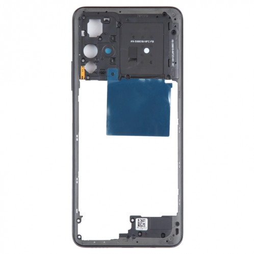 Pour Xiaomi Redmi Note 11S 5G Plaque de lunette de cadre central d'origine (noir) SH872B443-00