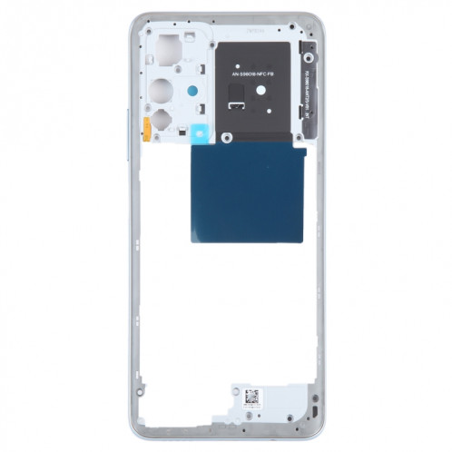Pour Xiaomi Redmi Note 11S 5G Plaque de lunette de cadre central d'origine (bleu) SH872L403-00