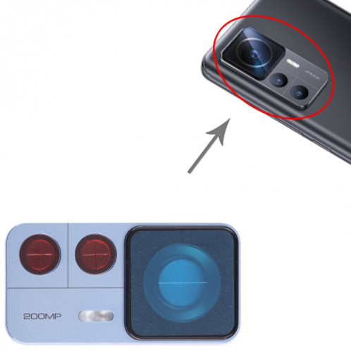 Cadre d'objectif de caméra arrière d'origine pour Xiaomi 12T Pro (bleu) SH874L679-00