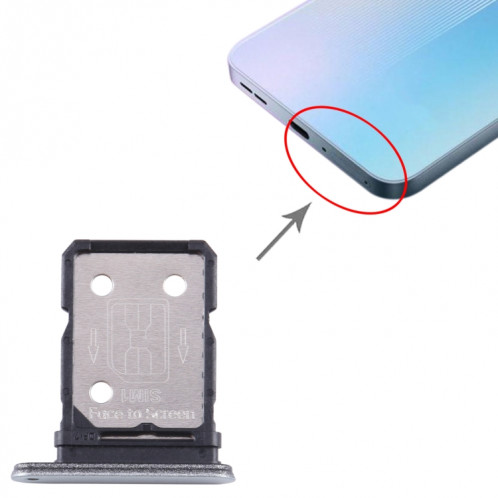 Pour OnePlus 10R 80W CPH2411 Plateau de carte SIM + Plateau de carte SIM (Bleu) SH896L808-04