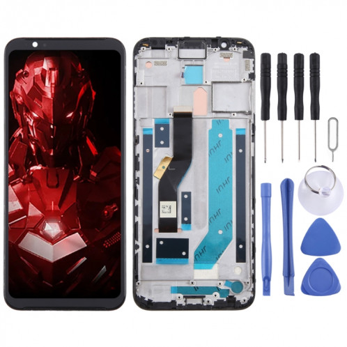 Pour ZTE Nubia Red Magic 3s Écran LCD Numériseur Assemblage complet avec cadre (Noir) SH924B1191-07