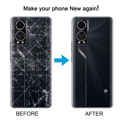 Pour ZTE Axon 30 5G A2322 Couvercle arrière de la batterie avec couvercle d'objectif de caméra (noir) SH25BL14-07