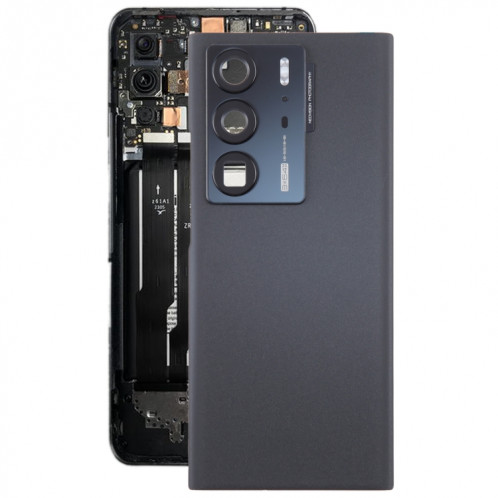 Pour ZTE Axon 40 Ultra A2023P Couvercle arrière de la batterie avec couvercle d'objectif d'appareil photo (noir) SH26BL667-07