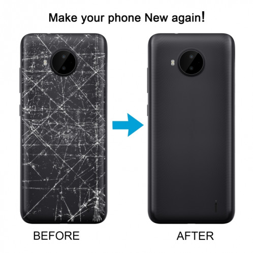 Pour Nokia C20 Plus Couvercle arrière de la batterie d'origine (noir) SH05BL204-07