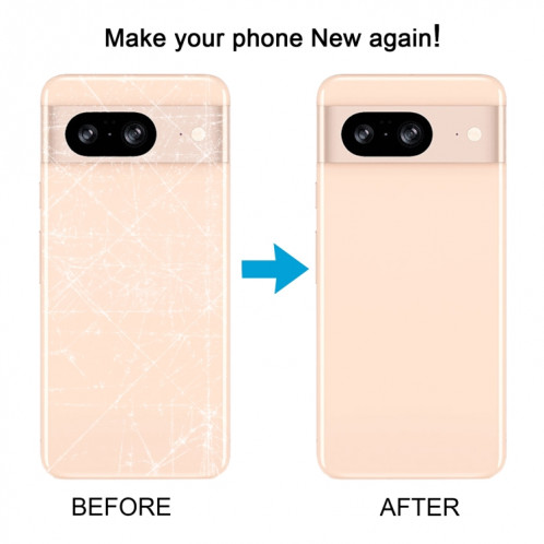 Pour le couvercle arrière de la batterie d'origine Google Pixel 8 (noir) SH30BL1720-07