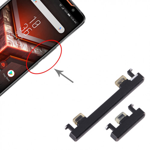 Pour Asus ROG Phone II 1 jeu de boutons d'alimentation + bouton de contrôle du volume (gris) SH075H541-04