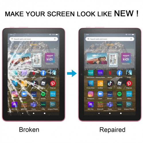 Pour panneau tactile Amazon Fire HD 8 2022 12e génération (noir) SH094B1755-07