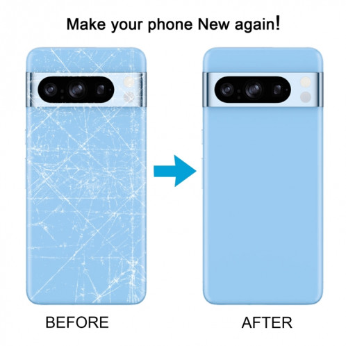 Pour couvercle arrière de batterie d'origine Google Pixel 8 Pro (bleu) SH097L1450-07