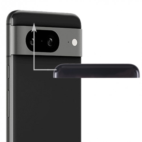Pour Google Pixel 8 Couverture arrière supérieure avant d'origine (noire) SH098B240-04