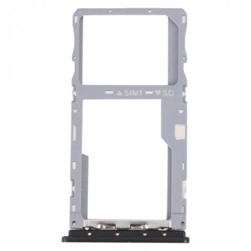 Pour plateau de carte SIM d'origine TCL 20Y + plateau de carte Micro SD (noir) SH112B969-04