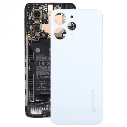 Pour Xiaomi Redmi 12 4G OEM Matériau en verre Couvercle arrière de la batterie (Blanc) SH35WL247-07