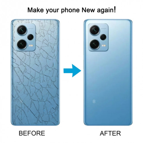 Pour Xiaomi Redmi Note 12 Discovery / Redmi Note 12 Explorer OEM Matériau en verre Couvercle arrière de la batterie (Bleu) SH36LL1281-07