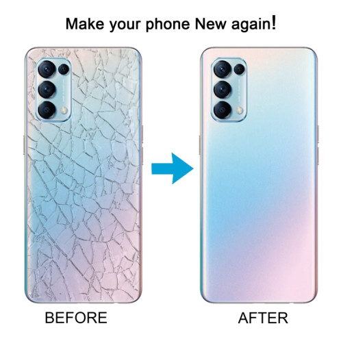 Pour OPPO Find X3 Lite Couvercle arrière de la batterie en verre (argent brillant) SH2JSL611-07