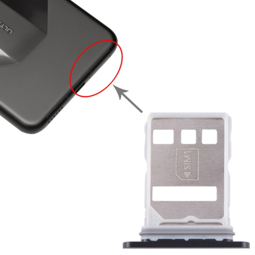 Pour Huawei Mate 60 RS Ultimate SIM + NM Card Tray (Noir) SH163B1787-04