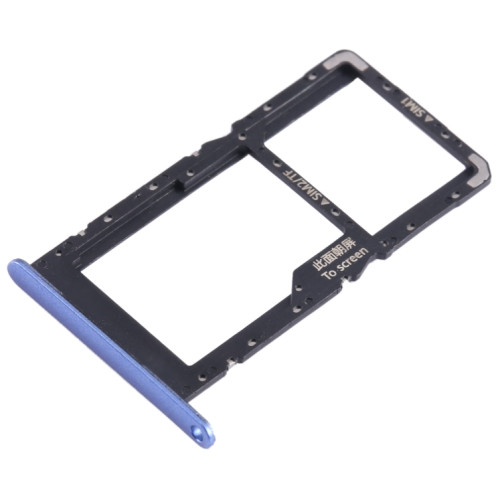 Pour Huawei nova Y70 Plus Plateau pour carte SIM + SIM / Micro SD (Bleu) SH167L582-04