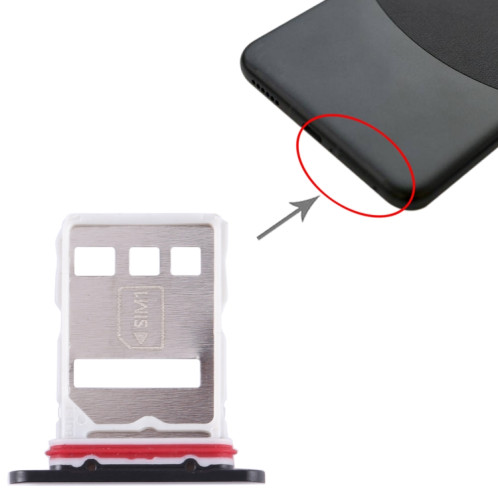 Pour Huawei Mate 60 Plateau pour carte SIM + NM (Noir) SH168B1257-04