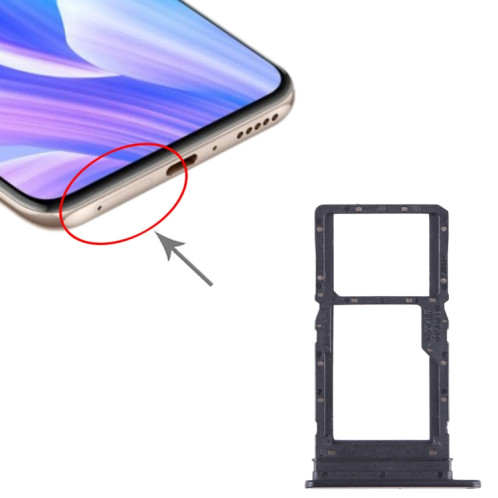 Pour Huawei Enjoy 30 Plus Plateau pour carte SIM + SIM / Micro SD (Noir) SH173B1971-04