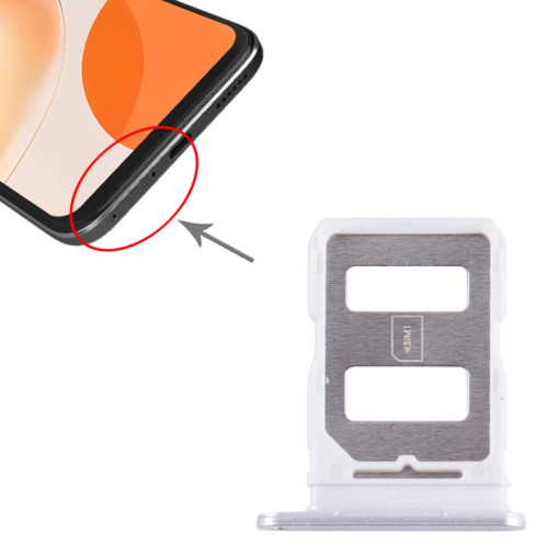 Pour Huawei Enjoy 60X Plateau de carte SIM (argent) SH176S1512-04