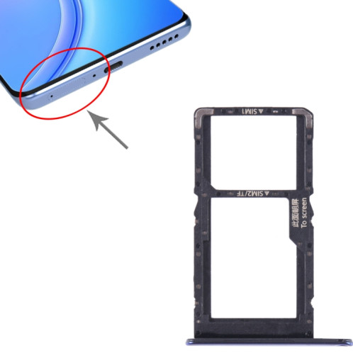 Pour Huawei Maimang 11 SIM + SIM / Micro SD Card Tray (Bleu) SH178L1999-04