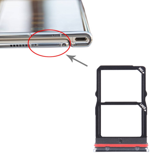 Pour Huawei Mate XS 2 Plateau pour carte SIM + NM (Argent) SH179S1747-04