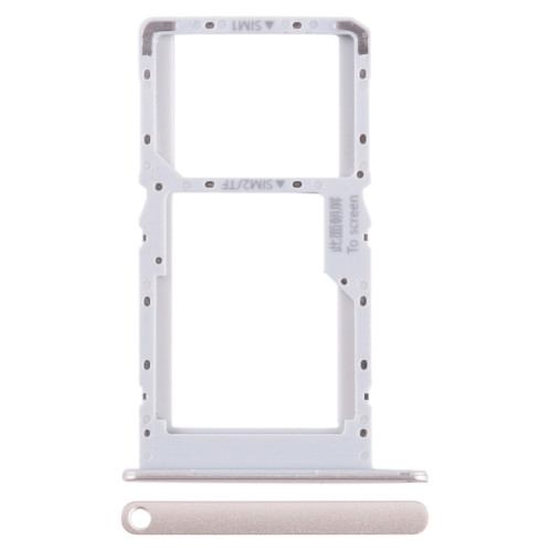 Pour Huawei Enjoy 60 Plateau pour carte SIM + SIM / Micro SD (Or) SH180J12-04