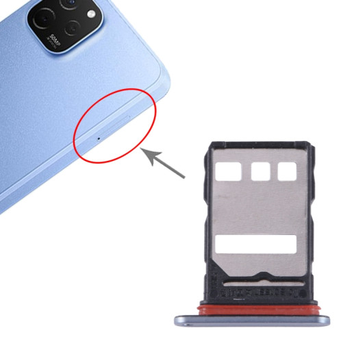 Pour Huawei Enjoy 50 Plus Plateau de carte SIM (argent) SH186S1462-04