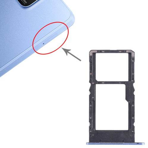 Pour Huawei Enjoy 50Z Plateau pour carte SIM + SIM / Micro SD (Bleu) SH187L134-04