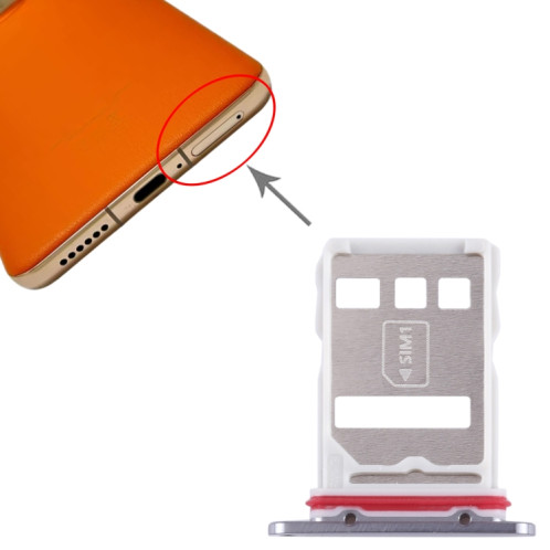 Pour Huawei Mate 50E Plateau pour carte SIM + NM (Noir) SH191B1999-04
