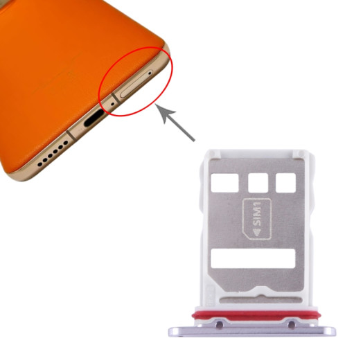 Pour Huawei Mate 50E Plateau pour carte SIM + NM (Violet) SH191P524-04