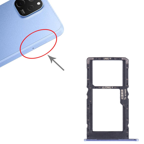 Pour Huawei Enjoy 50 SIM + SIM / Micro SD Card Tray (Bleu) SH195L731-04