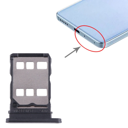 Pour Huawei Enjoy 50 Pro Plateau de carte SIM (Noir) SH196B512-04