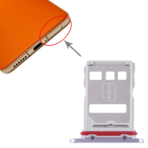 Pour Huawei Mate 50 Plateau pour carte SIM + NM (Violet) SH200P1598-04