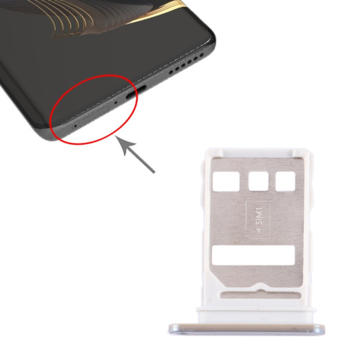 Pour Huawei nova 10 Pro Plateau de carte SIM (Argent) SH201S1376-04
