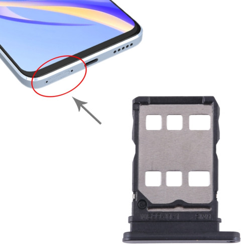 Pour Huawei nova Y90 Plateau de carte SIM (Noir) SH203B1508-04