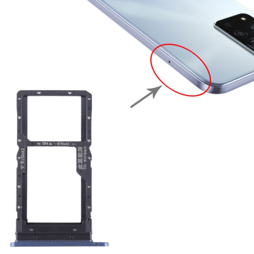 Pour Honor Play 20A SIM + SIM / Micro SD Card Tray (Bleu) SH223L1464-04