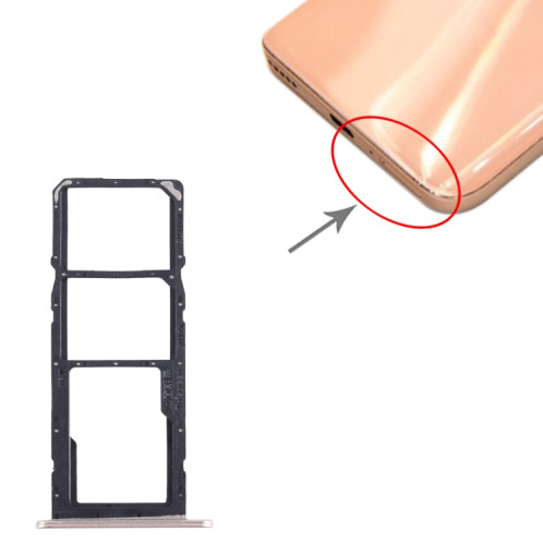 Pour Honor 20 SE SIM + SIM + Plateau pour carte Micro SD (Or) SH224J1496-04
