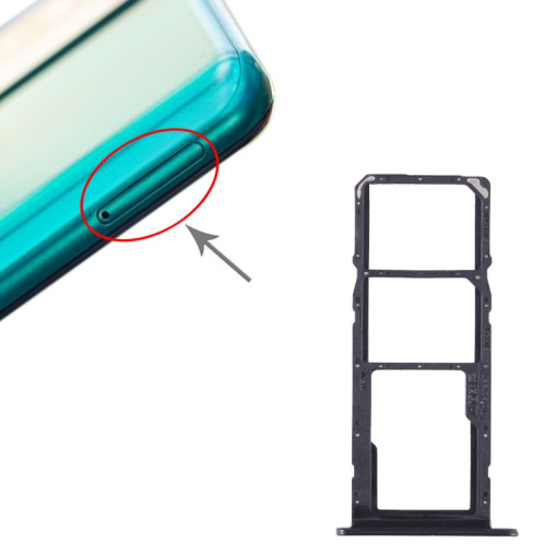 Pour Honor 10X Lite SIM + SIM + Plateau pour carte Micro SD (Noir) SH225B492-04