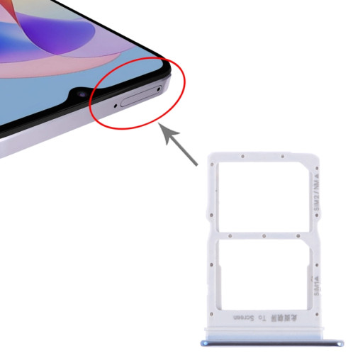 Pour Honor X10 Pro SIM + SIM / NM Card Tray (Argent) SH226S1841-04