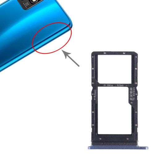 Pour Honor Play 5T SIM + plateau de carte SIM (bleu) SH241L1308-04
