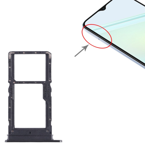 Pour Honor Play6C SIM + SIM / Micro SD Card Tray (Noir) SH258B924-04