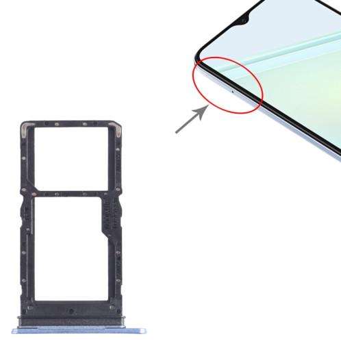 Pour Honor Play6C SIM + SIM / Micro SD Card Tray (Bleu) SH258L671-04