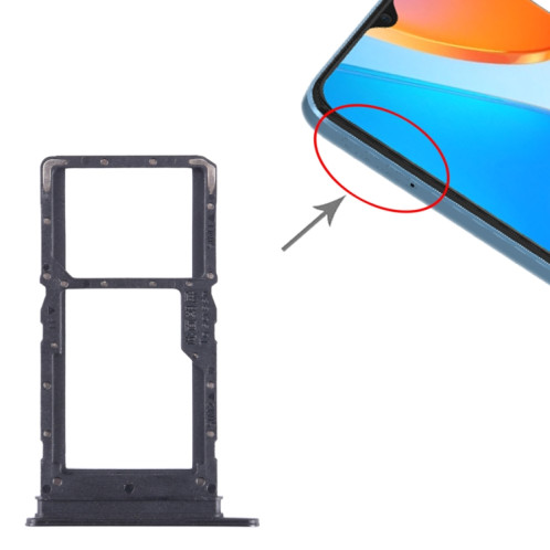 Pour Honor X6 SIM + SIM / Micro SD Card Tray (Noir) SH261B1239-04