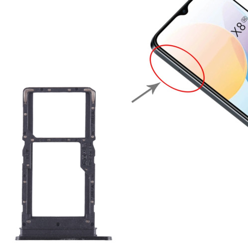 Pour Honor X8 5G SIM + SIM / Micro SD Card Tray (Noir) SH269B1913-04