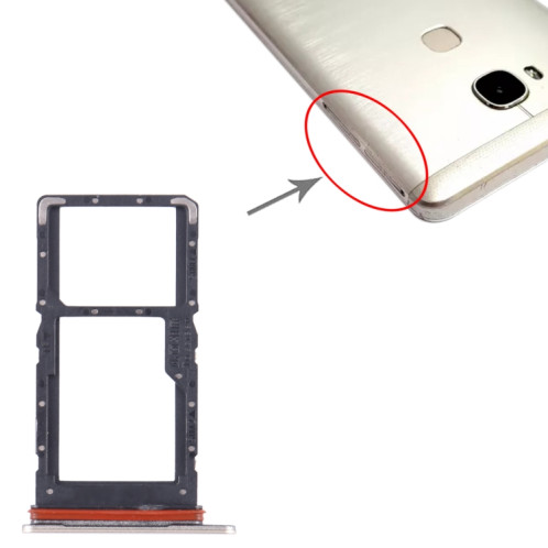 Pour Honor X5 Plateau pour carte SIM + SIM / Micro SD (Or) SH275J332-04