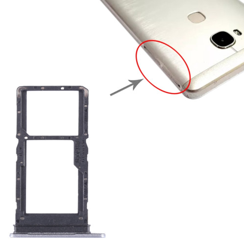 Pour Honor X5 Plateau pour carte SIM + SIM / Micro SD (Violet) SH275P705-04