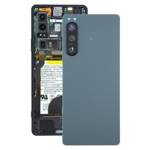 Pour Sony Xperia 5 IV Couvercle arrière de la batterie d'origine avec couvercle d'objectif d'appareil photo (vert) SH12GL675-07