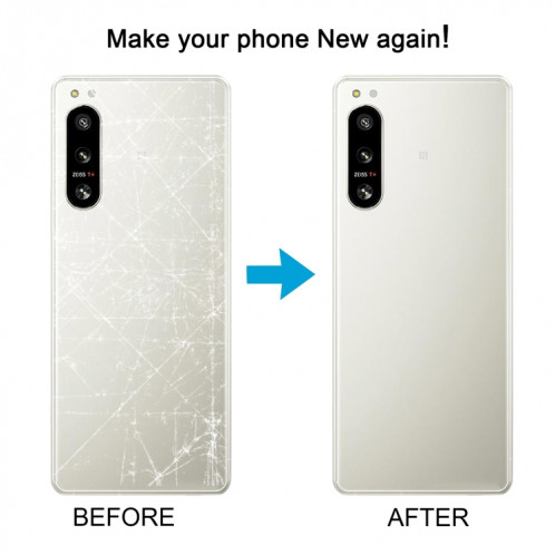 Couvercle arrière de batterie d'origine pour Sony Xperia 5 IV, avec couvercle d'objectif d'appareil photo SH12BL32-07