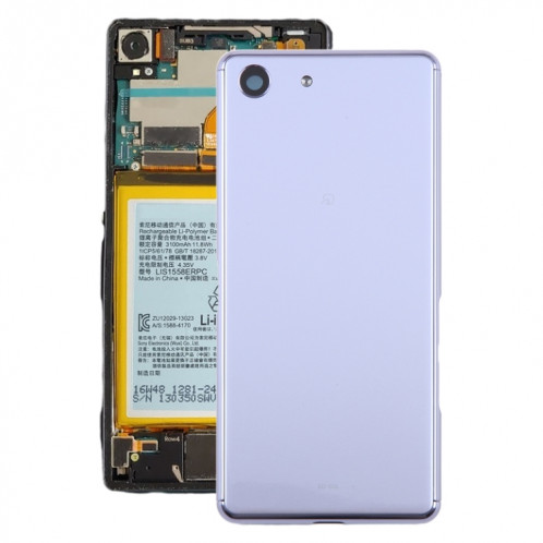 Pour Sony Xperia Ace Couvercle arrière de la batterie d'origine avec couvercle d'objectif d'appareil photo (violet) SH13PL1895-07